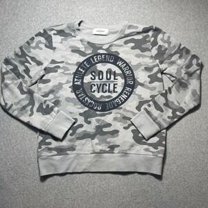 SoulCycle Womens Sweatshirt Grey Camo Graphic Athlete Legend‎ Warrior Small USA